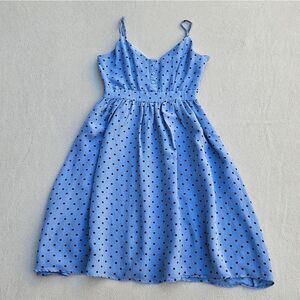 Temt Blue Polka Dot Dress Size 10